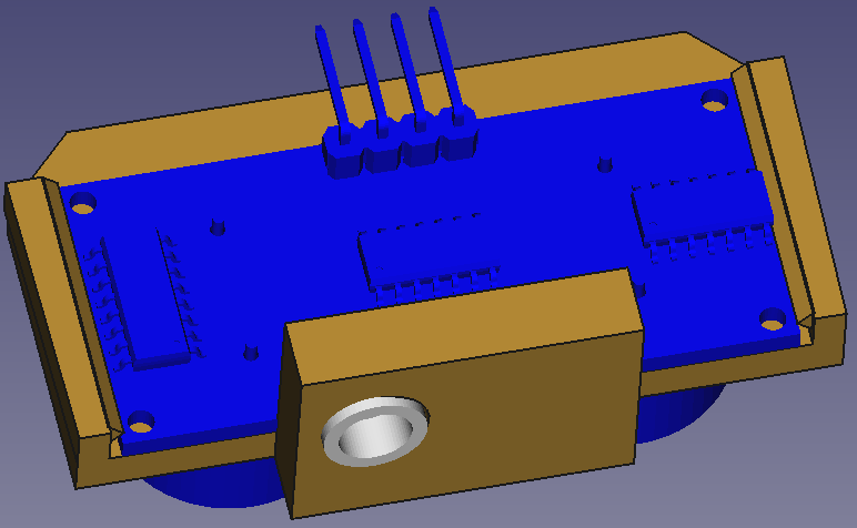 Sopote sensor ultrasonidos móvil en fase de diseño