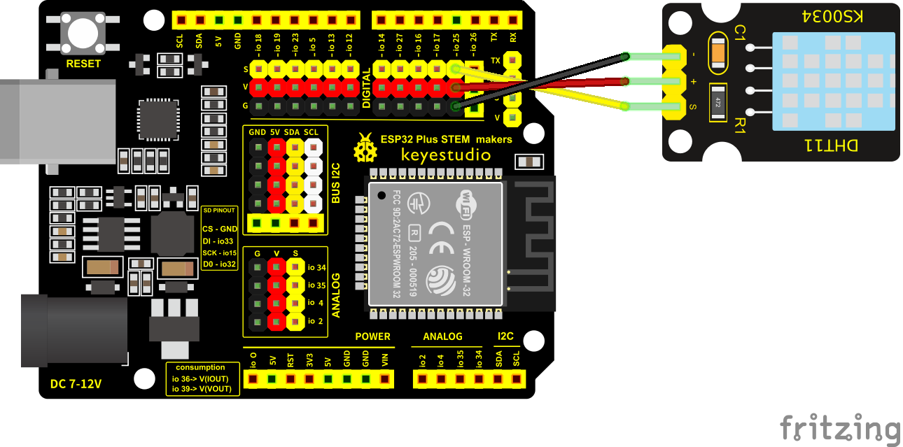 esp32 lcd dht22