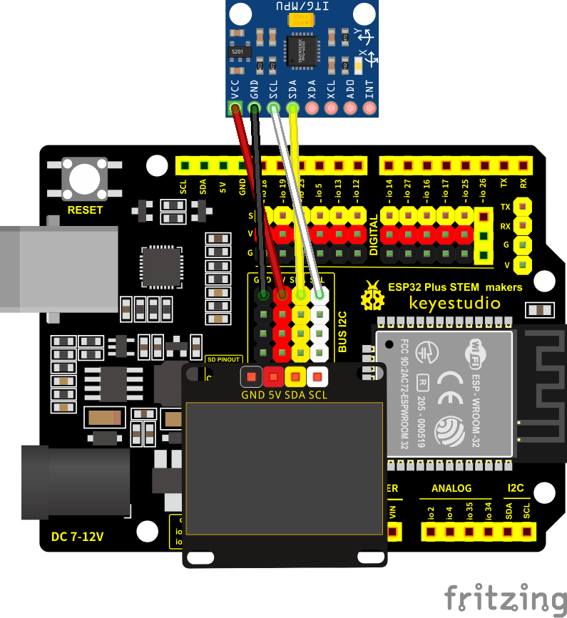 esp32 oled mpu6050